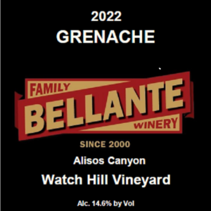 2022 Grenache, Watch Hill Vineyard